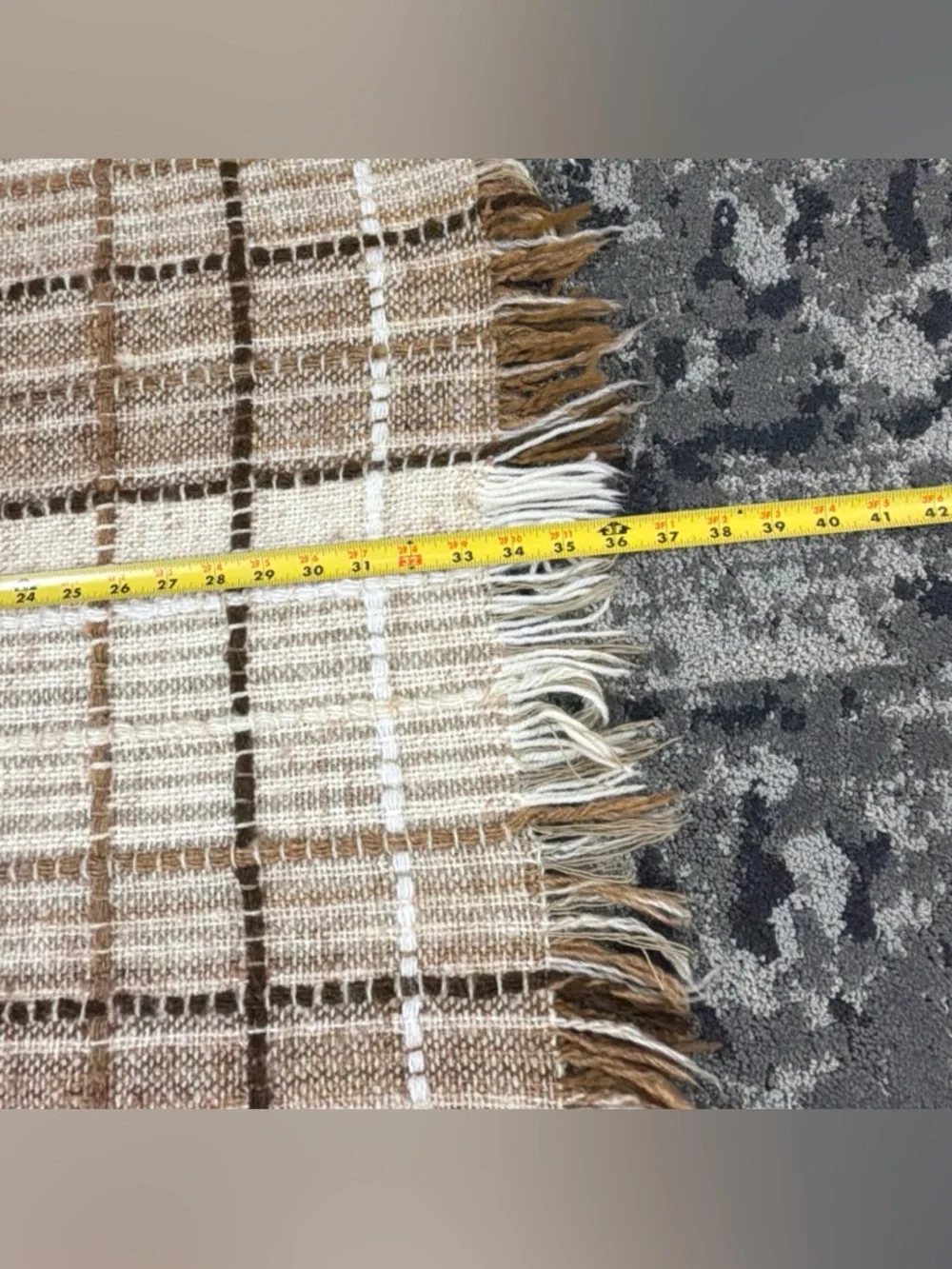 Vtg Tapestries Ireland By Helena Ruuth Woven Wool Fringe‎ Throw Blanket 54x36”